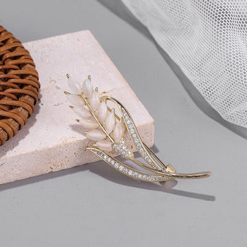 Boutique jewelry style retro wheat ear men's and women's universal Brooch shirt suit collar wholesale pin and Brooch Lapel Pin daiiibabyyy